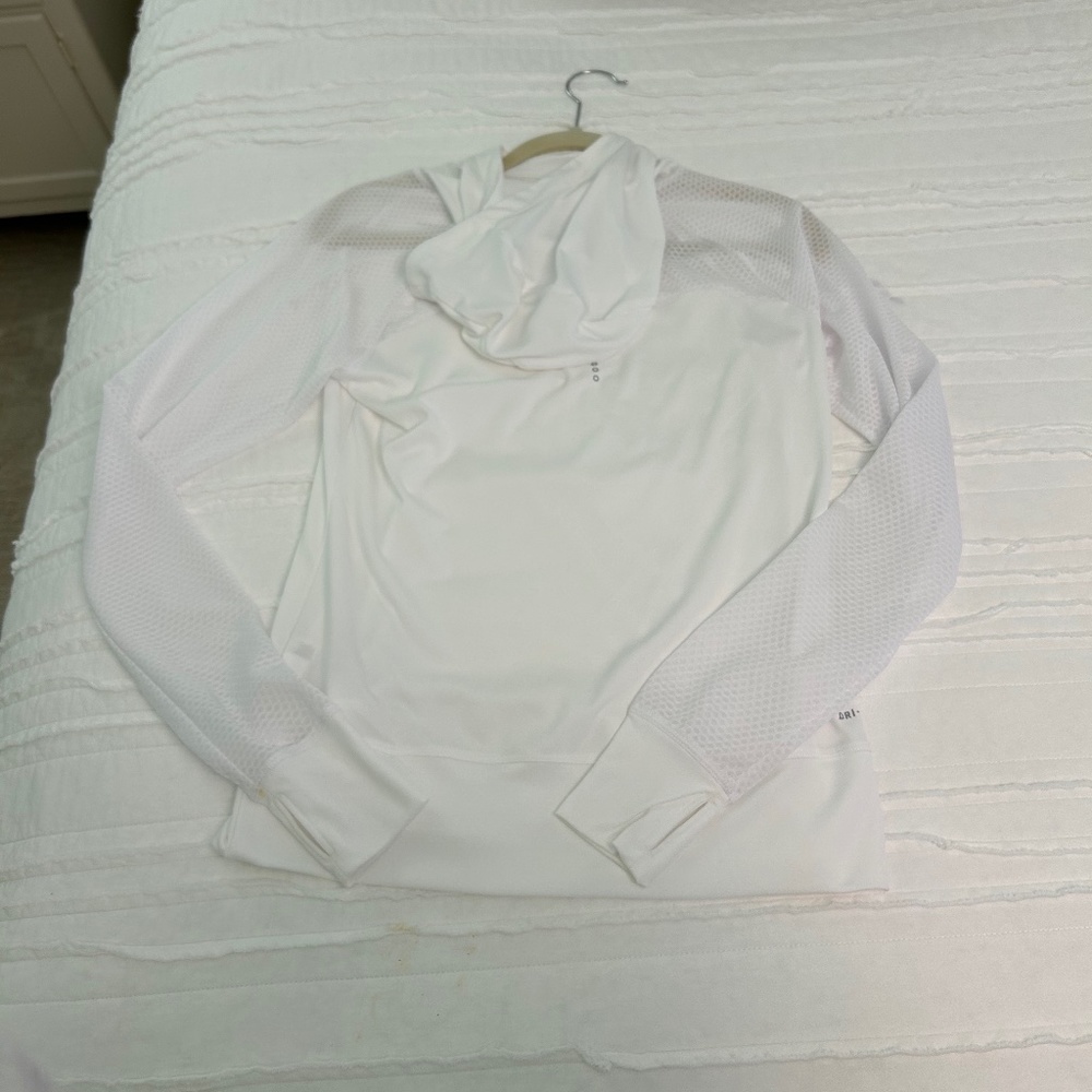 Nike Women's White Pullover with Hood (Size M)